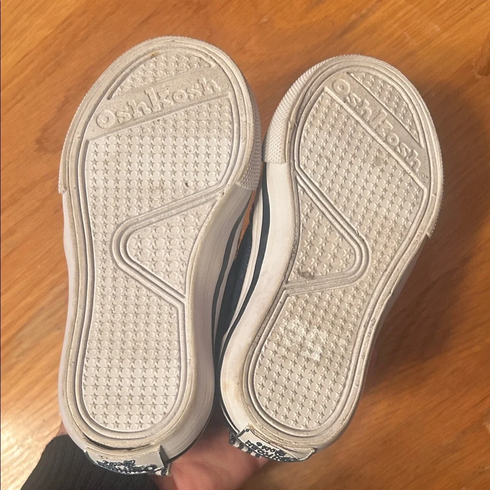 OshKosh B'gosh Navy and White Striped Kids Sneakers